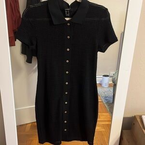 Black mesh dress